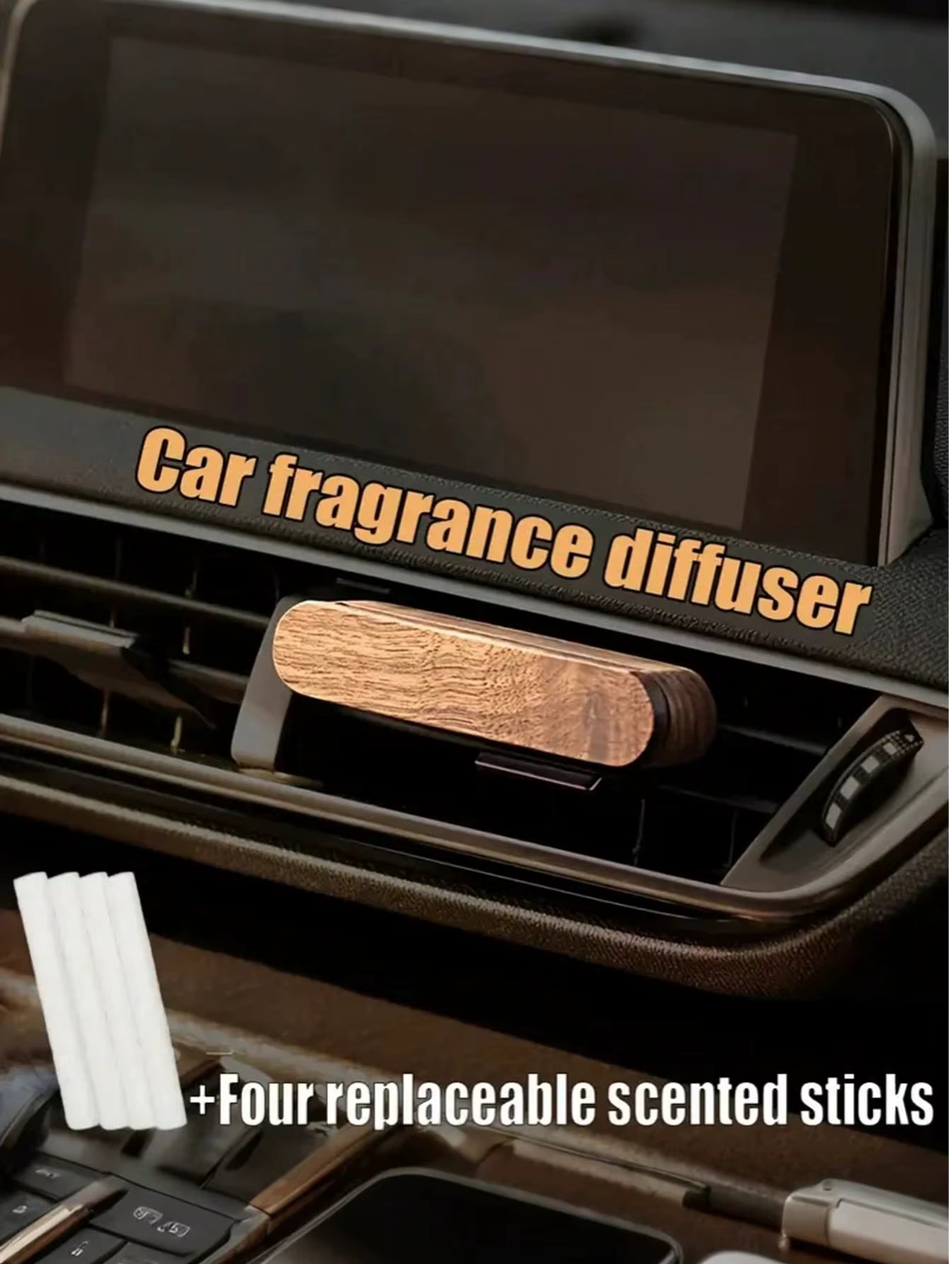 Solid Wood Car Air Vent Diffuser Clip – Suitable for Car, Office and Home Scenarios, a Trendy Lifestyle Car Accessory