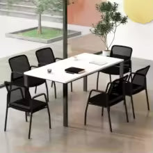 Waiting Room Chair Set of 2 Office Guest Chairs w/Mesh Backrest